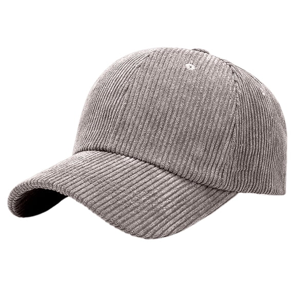 Valora Corduroy Baseball Cap For Men Women Stylish Casual Sun Hat Versatile Soft Texture Shade Headwear Gray Gray