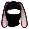 thumbnail image 1 of Valora Cozy Rabbit Ear Hat Winter Knitted Neck Warmer For Women Men Black, 1 of 6