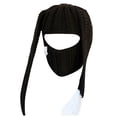 thumbnail image 1 of Valora Cozy Rabbit Ear Hat Winter Knitted Neck Warmer For Women Men Green, 1 of 6