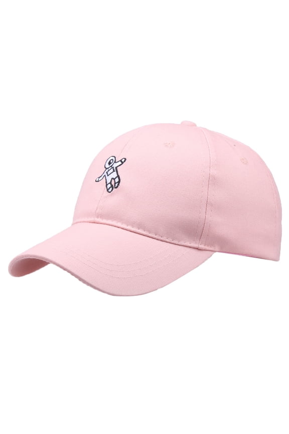 Fashion Embroidered Astronaut Unisex Baseball Cap Novelty Hiking Outdoor Adjustable Snapback Pink Pink
