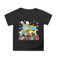 thumbnail image 1 of Valora Little Kid Kids Summer Tops Easter Round Neck Petal Sleeve Casual Solid Color T-Shirts for Girls Lightweight Everyday Tee for and School Black 6-7 Years, 1 of 4