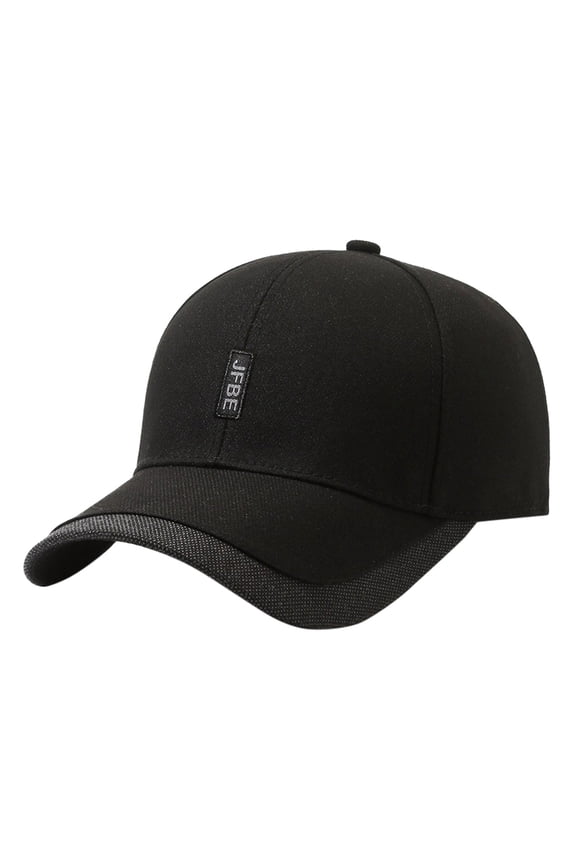 Men Embroidered Casual Sunblock Baseball Visor Cap Black