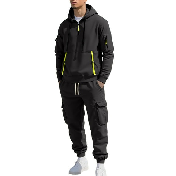 Valora Men Fahion Outfit Classic Formal Men Suit Set with Tailored Fit for Daily Wear and Business Black M