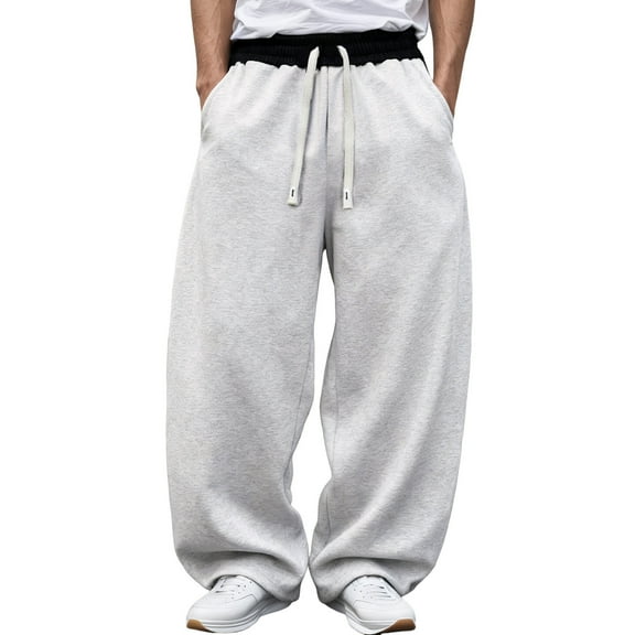 Valora Men Pants Casual Pants for Daily Wear Lightweight Comfort Flat Front Trousers with Pockets for Men’ s Everyday Casual Style and All-Season Versatility Light Gray M