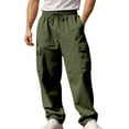 thumbnail image 1 of Valora Men Pants Long Training Pants Men Chinos Power Outdoor Star Purse Sleepers Sock Mens Relaxed Star Boy Timber Creek by Men's Slim Fit And Yoga Army Green M, 1 of 5