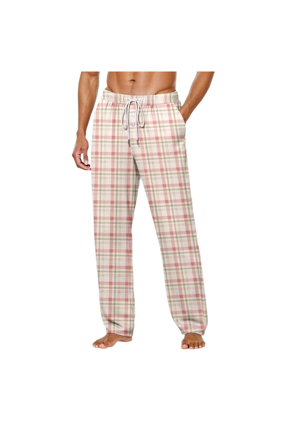 Men Pants Men's Casual Pants for Everyday Wear with Soft Comfort and Button Fly Sleep Style | Everyday Home Outdoor Knit Bottoms for Men Beige 3XL