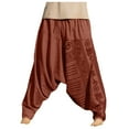 thumbnail image 1 of Valora Men Pants Men's Casual Pants | Men's Spring And Autumn Personality Loose Type Models Ethnic Style Casual Trousers Orange L, 1 of 5