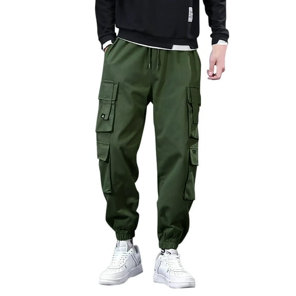 Valora Men Pants Men's Casual Pants | Performance Joggers for Daily Wear Casual Lined Cargo Trousers with Warm and Relaxed Fit Green L