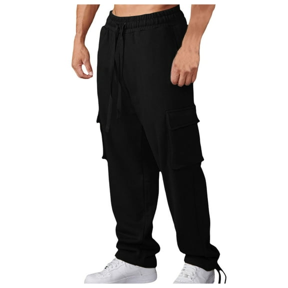 Valora Men Pants Men's Casual Pants for Everyday Comfort and Relaxed Fit - Versatile Trousers for Men Black S