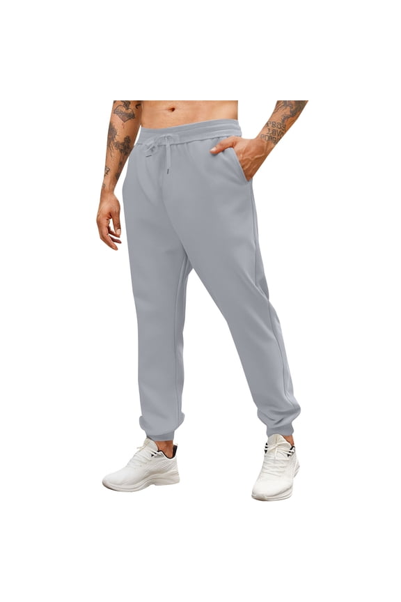 Men Pants Men's Casual Performance Pants for Daily Wear Autumn Winter Loosened Fit Sweatpants with Slant Pockets Suitable for Everyday Leisure Platform Competition Grey S