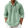 thumbnail image 1 of Valora Men Sweatshirt Men's Hooded Sweatshirt Soft Blend Pullover for Daily Casual Comfort Fit Lightweight Streetwear Wardrobe Green 2 4XL, 1 of 4