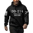 thumbnail image 1 of Valora Men Sweatshirt Men's Hooded Sweatshirt for Winter Comfort and Everyday Wear – Double Layered Veteran Printed Hoodie for Leisure Business and International Trade Black 2XL, 1 of 4