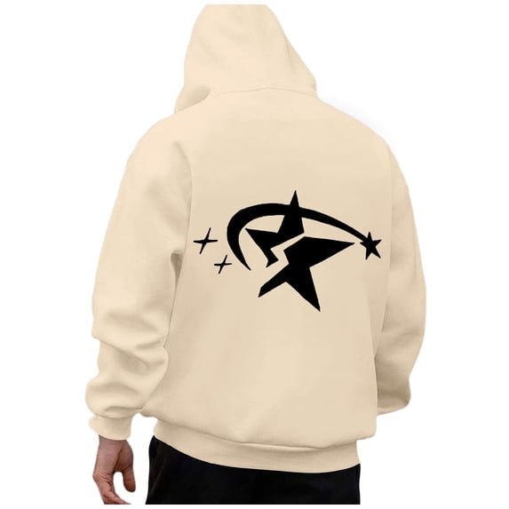 Valora Men Sweatshirt Men's Hooded Sweatshirt for Casual Style with European Embroidery Versatile Hoodie Cardigan Top for Men and Women Khaki M