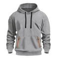 thumbnail image 1 of Valora Men Sweatshirt Men's Hoodie Sweatshirt Pullover Lined Casual Warm Zip Up Jacket for Outdoor Sports Daily Wear Light Gray S, 1 of 3