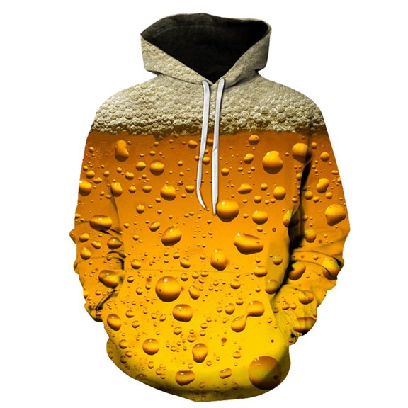 Valora Men Sweatshirt Men's Hoodies Sweatshirts Product Title 2023 Loose Casual Fashion Street 3D Digital Print Hoodie for Men and Women Yellow M