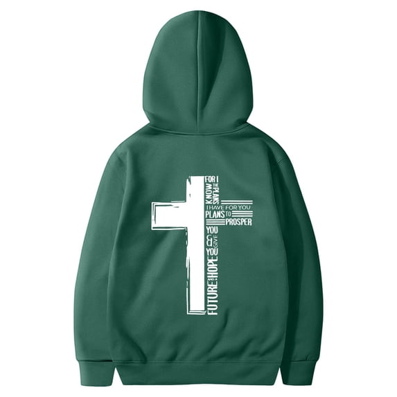 Valora Men Sweatshirt Product Category Men's Hoodies Sweatshirts | Product Title Male Long Sleeve Hooded Sweatshirt Solid Color Back Print Green 2XL