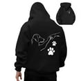 thumbnail image 1 of Valora Men Winter Outfit Casual Hoodie with Cute Puppy Print for Everyday Comfort – Loose Fit Pullover Sweatshirt for Autumn Winter Fashion Black XL, 1 of 5