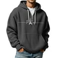 thumbnail image 1 of Valora Men Winter Outfit Hooded Sweatshirt for Everyday Casual Wear with Comfortable Fit and Front Pocket Black 5XL, 1 of 4