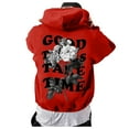 thumbnail image 1 of Valora Men Winter Outfit Men's Hooded Sweatshirt Pullover with 3D Digital Print Long Sleeve Casual Wear for Everyday Comfort and Appeal Red L, 1 of 8
