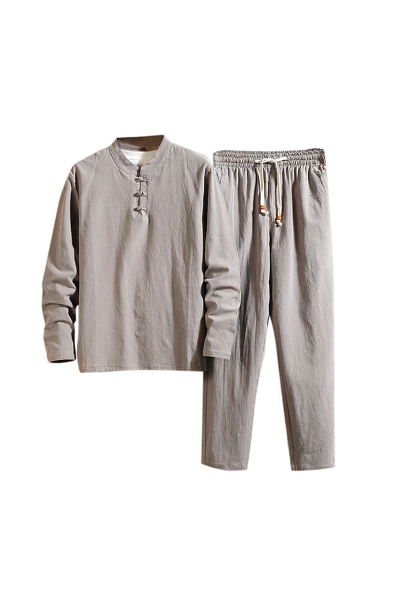 Men's Suits – Product Category Men's Suits Product Title Mens Solid Color Suit Tang Suit Large Size Quality Casual Two Piece Set Grey XL