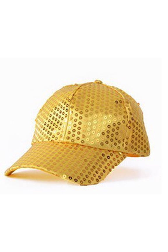 Performance Stage Hop Baseball Cap Korean Version Beaded Tongue Design Gold Gold