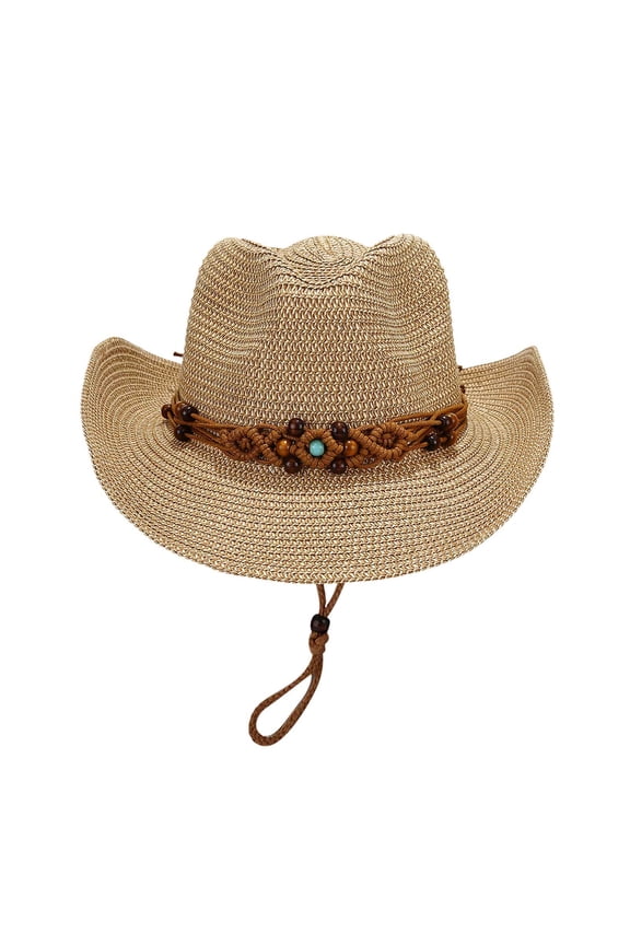 Summer Outdoor Casual Holiday Panama Shade Straw Sun Hat for Women Men Wide Brim UPF 50+ Breathable Lightweight Travel Beach Accessory Brown Brown