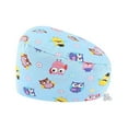 thumbnail image 1 of Valora Unisex Beret Hat Breathable Printed Doctor Scrub Cap For Healthcare Workers Blue, 1 of 2