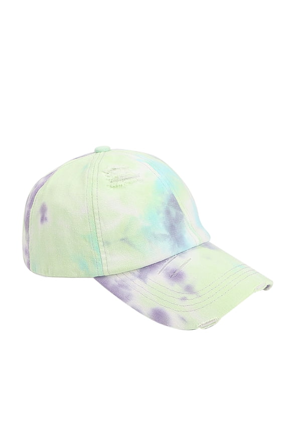 Unisex Classic Baseball Cap Tie Dye Ink Painting Soft Unconstructed Dad Hat Mesh Patch Preppy Yellow Yellow