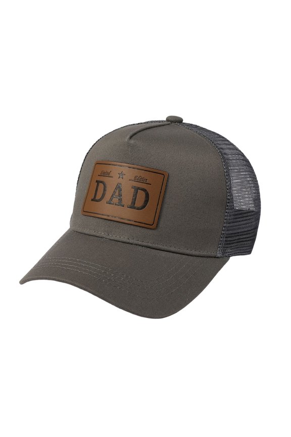 Unisex Letter Embroidered Mesh Visor Hat All Season Casual Outdoor Adjustable Snapback Cap Gray