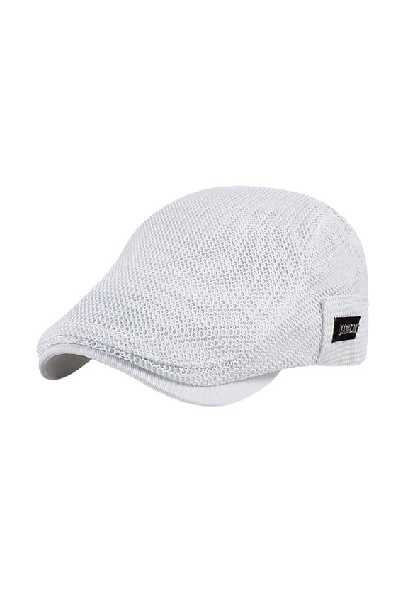 Unisex Mesh Visor Breathable Sunshade Hat Work Cap for Outdoors Climbing Summer Baseball White