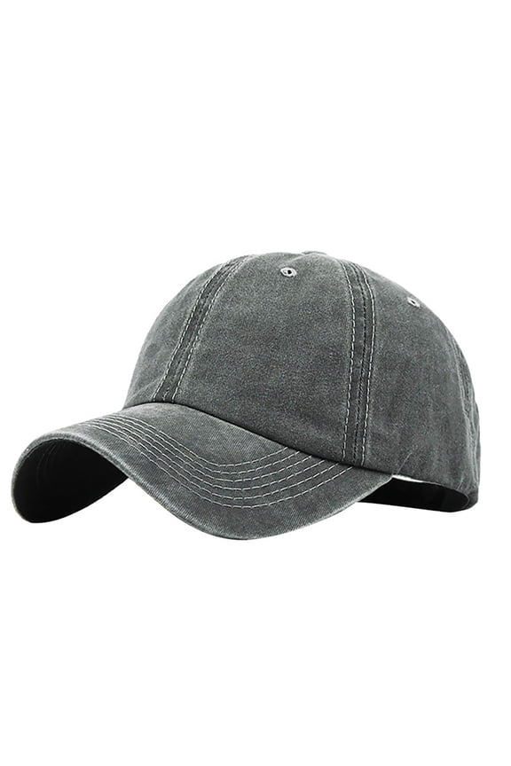 Unisex Messy Ponytail Trucker Baseball Cap Visor Hat Buns Classic Design Gray Gray
