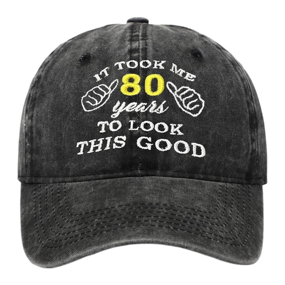 Valora Washed Embroidered Baseball Cap For 60th 65th 70th And 75th Birthdays Sun Hat For Outdoor Activities Beige Beige