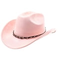 thumbnail image 1 of Valora Western Cowboy Hat Curved Brim For Outdoor Adventure Travel Riding Country Style Blue, 1 of 3