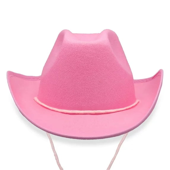 Valora Western Cowboy Hat White Wraparound Style for Ranch Outdoor Sun Pink