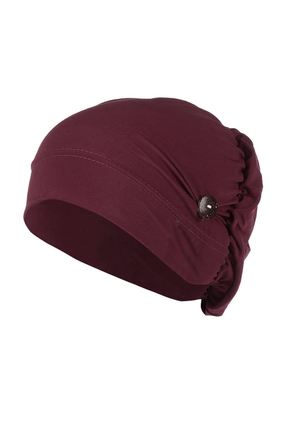 With Buttons Hat Face Holder Wearing Ears Head Wrap Baseball Cap Red Red