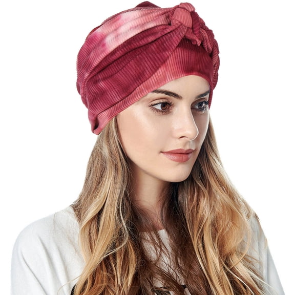 Valora Women Braid Turban Hats Cap Hair Bonnet Head Scarf Wrap Cover Baseball Caps Red Red