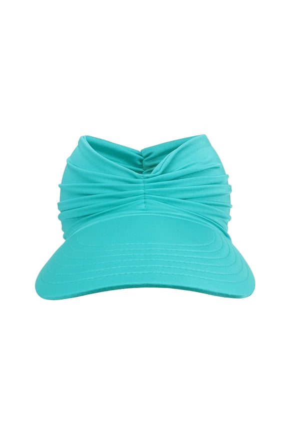 Women Empty Top Hat Sunscreen Outdoor Sports Beach Visor Cap UPF50+ Adjustable Wide Brim Travel Summer Accessory Green Green