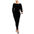 thumbnail image 1 of Valora Women Fashion Outfit Product Classification Women's Trousers Suit Versatile Tracksuit Set for Activewear and Everyday Casual Styling Black 2XL, 1 of 8
