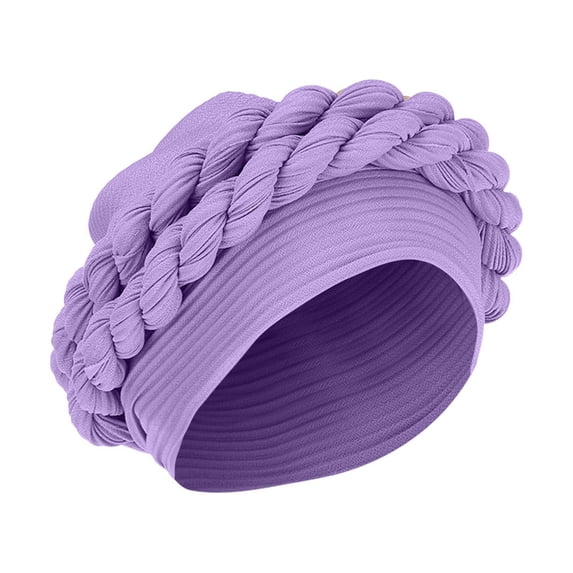 Valora Women Turban Wrap Bonnet Scarf Cap Hair Cover Head Baseball Caps Purple Purple