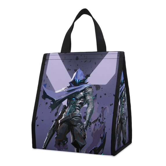 Valorant Omen Lunch Bag Insulated Lunch Box Bag Reusable Portable Tote Bag for School Work Travel