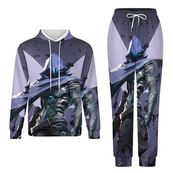 Valorant Omen Sweatshirt & Sweatpants Tracksuit Sets Printed Casual Pullover Hoodie & Pants Set 5XL