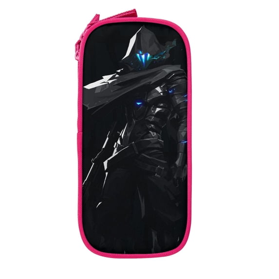 Valoranta Omen Pencil Case Durable Pen Carrying Case Lightweight Pencil Bag Pouch Box Organizer Pencase Pink