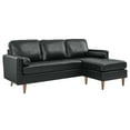 thumbnail image 1 of Valour 78" Leather Apartment Sectional Sofa, 1 of 7