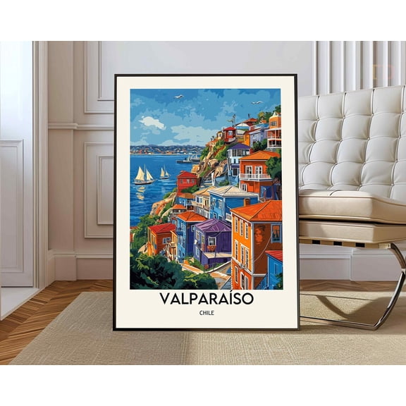 Valparaiso Chile Coastal City Poster Unframed Paper Print