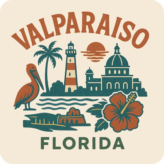 Valparaiso Florida Keepsakes Souvenir Vinyl Sticker – Destination Travel Keepsake Collectible (3-Inches Wide)