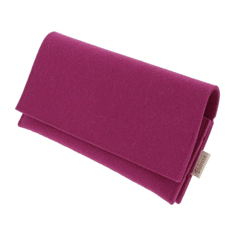 Valrose Felt Double Glasses Case, Double Eyeglass Holder Fits