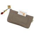 thumbnail image 1 of Valrose Leather Glasses Case For Men & Women, Eyeglass Pouch With Beaded Zipper, Taupe, 1 of 5