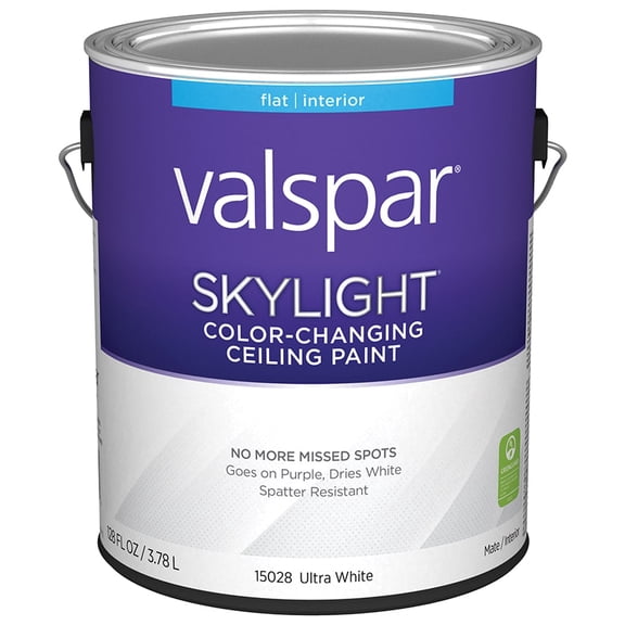 1 gal Valspar 15028 Ultra White Skylight Color-Changing Ceiling Paint, Flat