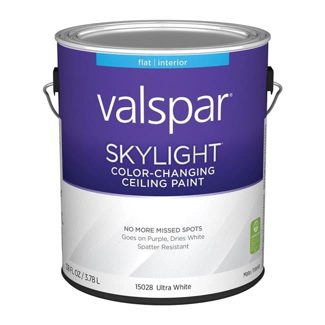 Valspar 028.0015028.007 1 gal Color Changing Ceiling Paint, White - Pack of 4