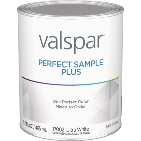 Valspar 028.0017002.004 Sample Interior Latex Satin Ultra Paint, White